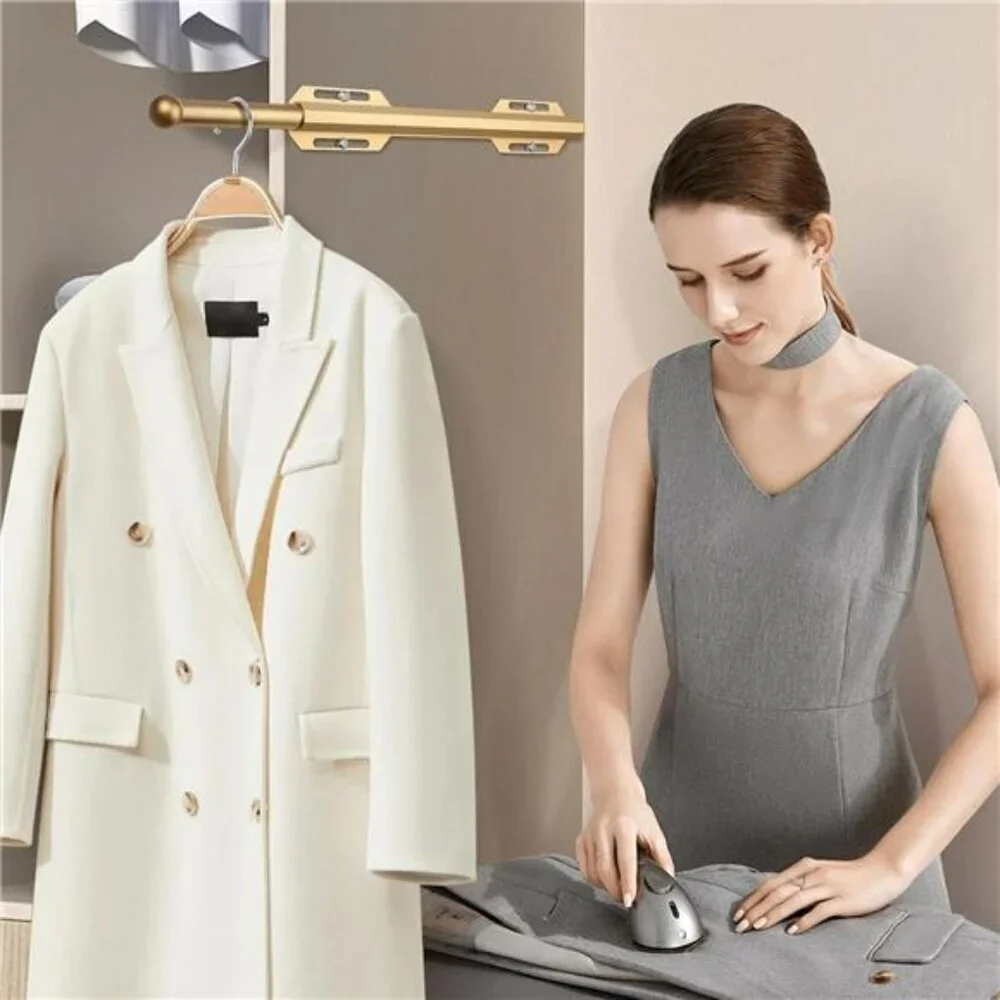 Pull Out Closet Valet Rod Heavy Duty Retractable Clothes Hanger for Suits Shirts